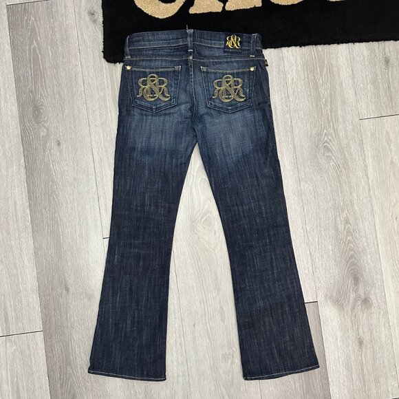 Rock & Republic Kasandra Bootcut Low Rise Embroidered Women's Jeans - Size 29x28 - Picture 1 of 9